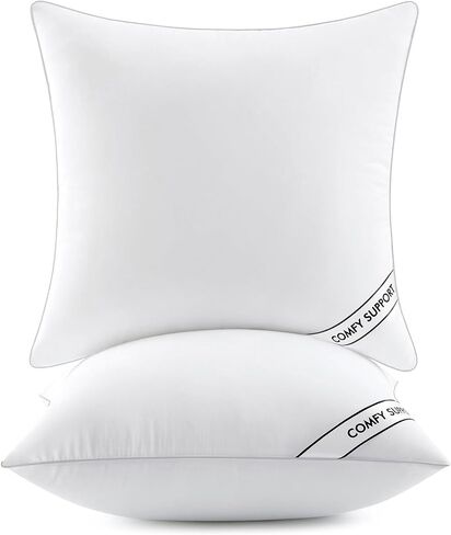 MIULEE 18x18 Inch Pillows Inserts, Pack of 4 Down Alternative Virgin Filling Comfy Support Throw Pillows for Sofa Couch Bed in Kuwait