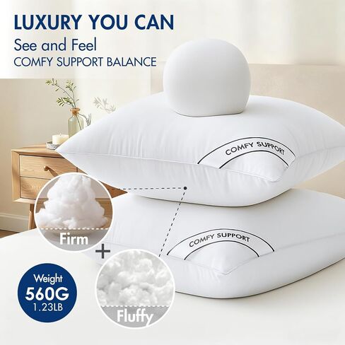 MIULEE 18x18 Inch Pillows Inserts, Pack of 4 Down Alternative Virgin Filling Comfy Support Throw Pillows for Sofa Couch Bed in Kuwait
