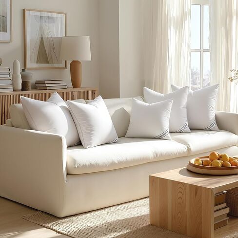 MIULEE 18x18 Inch Pillows Inserts, Pack of 4 Down Alternative Virgin Filling Comfy Support Throw Pillows for Sofa Couch Bed in Kuwait