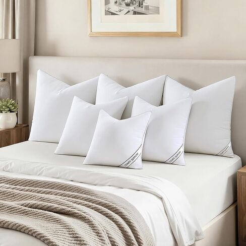 MIULEE 18x18 Inch Pillows Inserts, Pack of 4 Down Alternative Virgin Filling Comfy Support Throw Pillows for Sofa Couch Bed in Kuwait