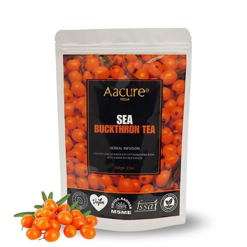 Aacure Sea Buckthron Berry Powder |100+Cups| Himalayan Sea Buckthorn Dry Berry from Ladakh|100gms in Saudi Arabia