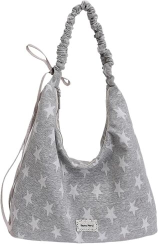 Cute Bow Gingham Shoulder Bag Women Casual Lightweight Large Capacity Hobo Tote Bag Soft Plaid Fabric Handbag in Kuwait