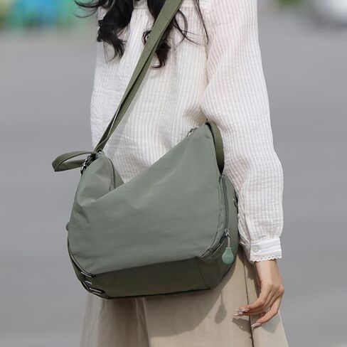 Convertible Backpack Purse for Women Waterproof Nylon Anti-theft Shoulder Bag Casual Travel Daypack Hobo Crossbody Handbag (Green) in Saudi Arabia