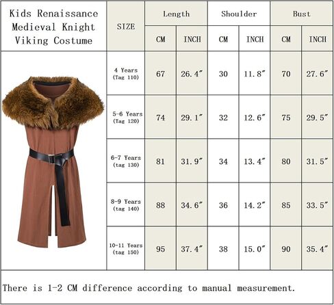 Kids Renaissance Medieval Knight Robe Viking outfit Warrior LARP Tunic Halloween Costume Accessories Set in Saudi Arabia