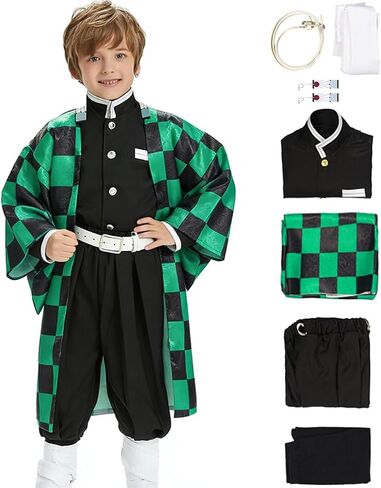 Kids Costume Anime Cosplay Kimono Outfit Halloween Uniform Full Set in Saudi Arabia