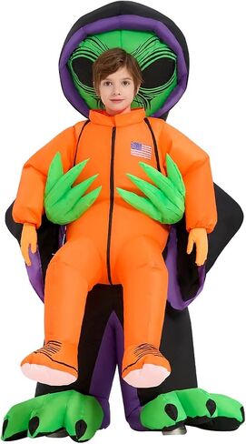 GOOSH Inflatable Alien Costume Kids, Blow Up Costumes for Chilren, Halloween Funny Costume for Party Cosplay in Kuwait
