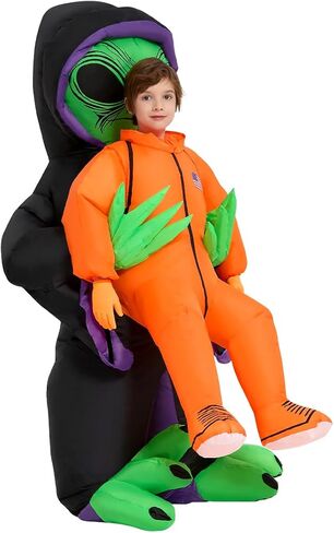 GOOSH Inflatable Alien Costume Kids, Blow Up Costumes for Chilren, Halloween Funny Costume for Party Cosplay in Kuwait