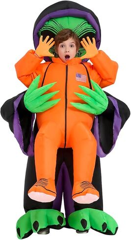 GOOSH Inflatable Alien Costume Kids, Blow Up Costumes for Chilren, Halloween Funny Costume for Party Cosplay in Kuwait