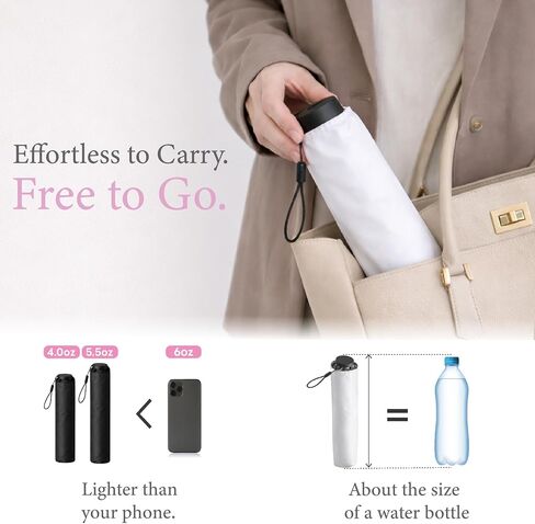 Compact Sun Umbrella for Easy Carry, Lightweight Travel Size, Sun & Rain Ready in Saudi Arabia