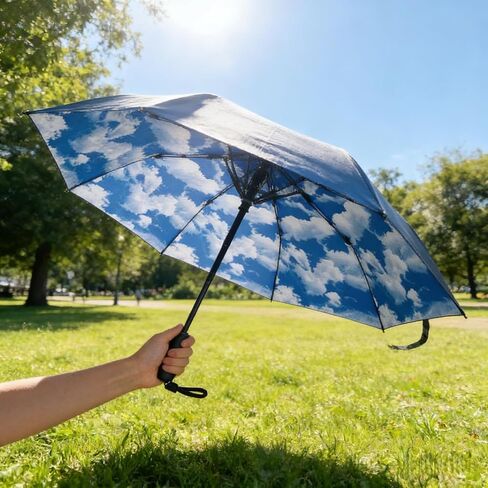 مظلة UPF 50+ مع مروحة، مظلة تبريد محمولة 2 في 1 مع مروحة USB مدمجة قابلة لإعادة الشحن، مظلة قابلة للطي للشمس والمطر للسفر والشاطئ وصيد الأسماك والجولف والرياضات الخارجية in Kuwait