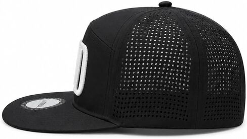 Dad Snapback Hats for Men, Adjustable Quick Dry Flat Bill Cap, Laser Cut Daddy Trucker Hat, Fathers Day Birthday New Dad Gifts Black in Kuwait