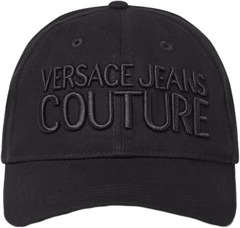 VERSACE JEANS COUTURE Black Bold Signature Baseball Cap in Kuwait