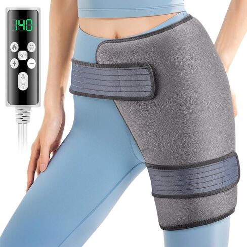 Hip Heating Pad for Hip Pain Relief, Heated Hip Brace for Sciatica Pain Relief, Back/Thigh/Leg/Buttock Electric Heating Therapy Pad for Men Women, 3 Heat and 13 Timing Settings in Saudi Arabia