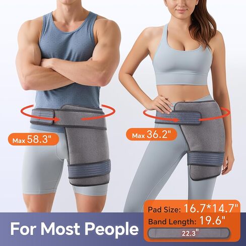 Hip Heating Pad for Hip Pain Relief, Heated Hip Brace for Sciatica Pain Relief, Back/Thigh/Leg/Buttock Electric Heating Therapy Pad for Men Women, 3 Heat and 13 Timing Settings in Saudi Arabia
