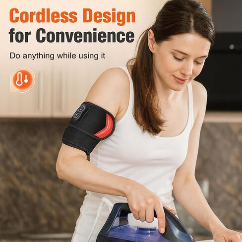 2026 Upgraded Rechargeable Cordless Wrist Heating Pad – Helps Ease Wrist Tension & Fatigue, with Vibration & Adjustable Heat, Wrist Pain Relief for Home or Work in Saudi Arabia