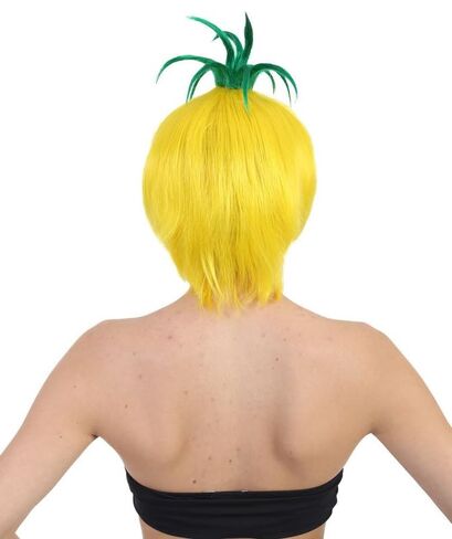Women's Sunny Pineapple Wig, Yellow Premium Breathable Capless Design, Flame-retardant Synthetic Fiber in Saudi Arabia