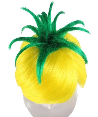 Women's Sunny Pineapple Wig, Yellow Premium Breathable Capless Design, Flame-retardant Synthetic Fiber in Saudi Arabia