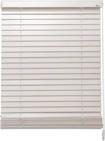 White Poplar Wood Venetian Blinds, 35" W x 72" L x 7" D, Custom Fit Horizontal Window Shade for Home & Office, Light Filtering & Privacy, Easy Installation in Saudi Arabia