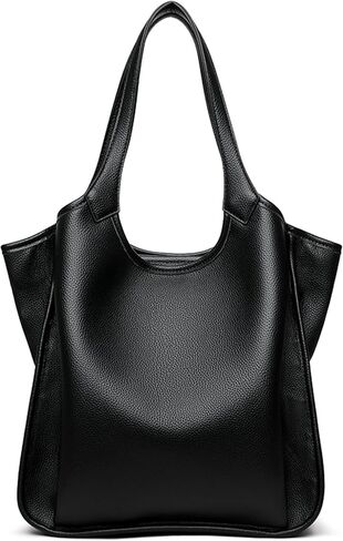 MYHOZEE Vegan Leather Tote Bags for Women Multi Pocket Shoulder Purse Triple Compartment Handbags Fits 12.9 Inch Tablet in Saudi Arabia