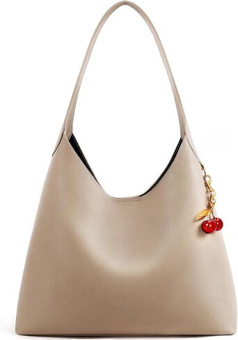 Slouchy Shoulder Bag Shoulder Purse with Cherry Charm Hobo Bags for Work Travel in Kuwait