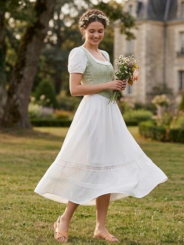 YESSA Womens Boho Tiered Long Maxi Skirt with Pockets,High Waisted Lace Flowy Fairy Skirt,Renaissance Medieval Costume in Saudi Arabia