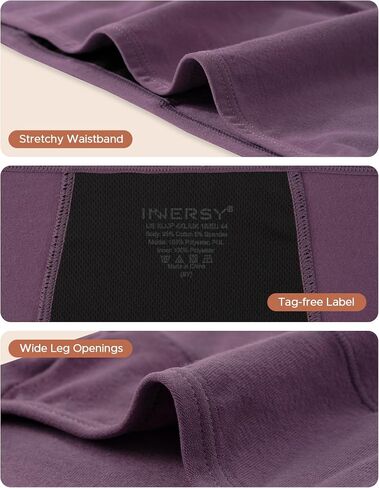 INNERSY Plus Size Period Underwear for Women Soft Cotton High Waisted Heavy Flow Leakproof Panties Bladder Leak 3-Pack in Kuwait