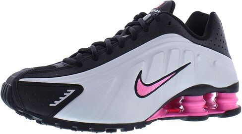 Nike Shox R4 Big Kids' Shoes (Black/Pinksicle/Metallic Silver) in Kuwait