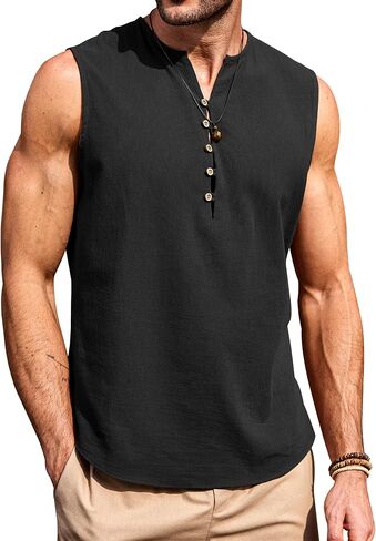 تيشيرت رجالي برقبة على شكل V نصف زر، تيشيرت للشاطئ قابل للتنفس (S-XXL) in Kuwait