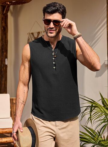 تيشيرت رجالي برقبة على شكل V نصف زر، تيشيرت للشاطئ قابل للتنفس (S-XXL) in Kuwait