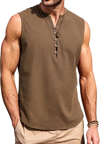 تيشيرت رجالي برقبة على شكل V نصف زر، تيشيرت للشاطئ قابل للتنفس (S-XXL) in Kuwait