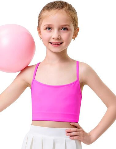 IFNOW Girls Sports Bra Y Back Spaghetti Strap Training Bra Padded Yoga Crop Top for Teens Kids 5-14 Years in Saudi Arabia