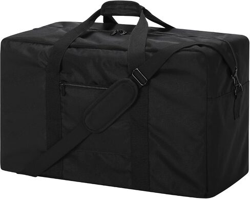 70L Large Duffle Bag for Travel - 24 inch Duffel Bag Heavy Duty Luggage Storage Bag (Black) in Saudi Arabia