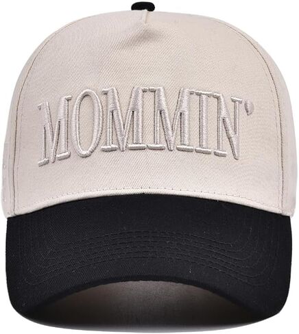 Mommin Trucker Hat, Adjustable Embroidered Vintage Two-Tone Mama Baseball Cap in Saudi Arabia