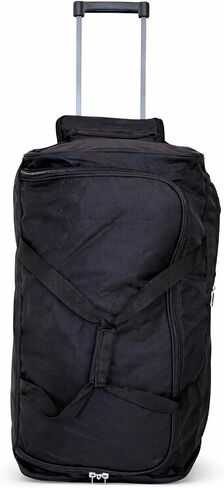 30-Inch XL Rolling Duffel Bag with Wheels - Ideal Travel Bag for Travel, Sports, Hockey, and Cargo Outdoor Hockey Bag - Convenient and Spacious Gym Bag (Black) in Kuwait