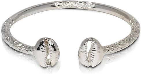Solid .925 Sterling Silver Cowrie Shell Bangle, 1 piece in Saudi Arabia