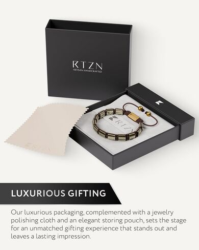 RTZN® Pyrite Bracelet for Men – Premium Artisan Handcrafted Authentic Pyrite Stone Bracelet – Adjustable 8.5mm Men Beaded Bracelet – Symbol of Strength, Good Luck & Ambition in Saudi Arabia