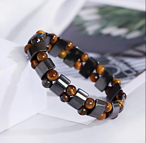 Tiger Eye & Hematite Bracelet for Men & Women – Double Strength Natural Stone Protection Bracelet – Anniversary, Birthday, Mother’s Day & Father’s Day Gift in Saudi Arabia