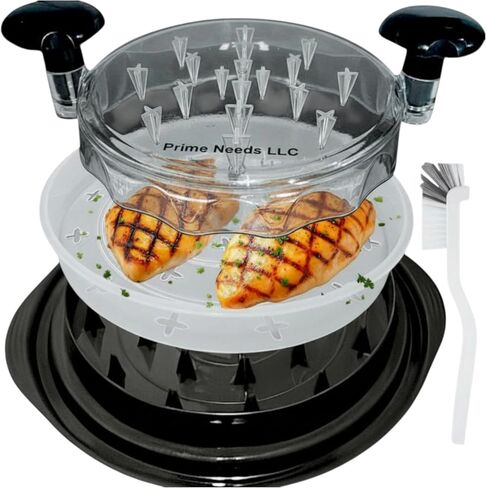 Large Manual Chicken & Meat Shredder – Twist Handles, Anti-Slip Rubber Base, Dual-Level Precision Blades, BPA-Free, Heat Resistant, Dishwasher Safe with Cleaning Brush in Saudi Arabia