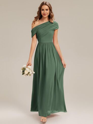 Ever-Pretty Women's Asymmetrical Sleeveless Summer Bridesmaid Dresses Chiffon Floor Length A-Line Formal Dress 02706 in Kuwait