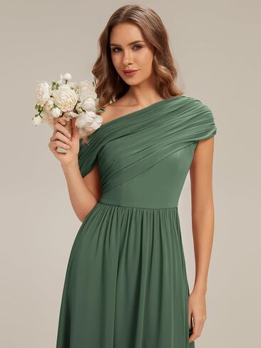 Ever-Pretty Women's Asymmetrical Sleeveless Summer Bridesmaid Dresses Chiffon Floor Length A-Line Formal Dress 02706 in Kuwait