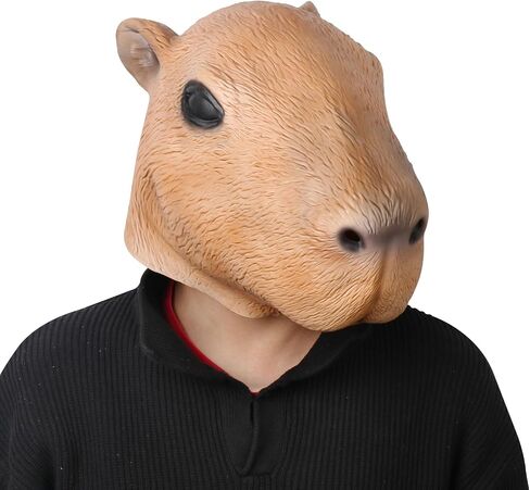 Capybara Costume Mask Funny Animal Head for Halloween Party Cosplay in Saudi Arabia