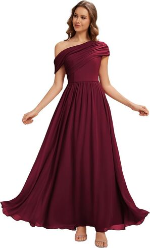 Ever-Pretty Women's Asymmetrical Sleeveless Summer Bridesmaid Dresses Chiffon Floor Length A-Line Formal Dress 02706 in Kuwait