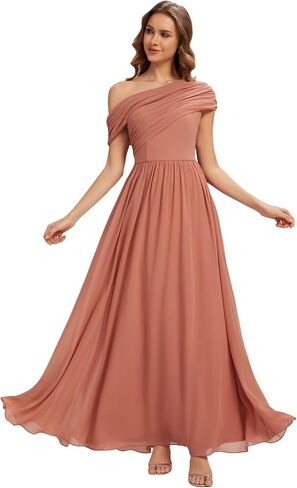 Ever-Pretty Women's Asymmetrical Sleeveless Summer Bridesmaid Dresses Chiffon Floor Length A-Line Formal Dress 02706 in Kuwait