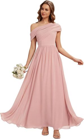 Ever-Pretty Women's Asymmetrical Sleeveless Summer Bridesmaid Dresses Chiffon Floor Length A-Line Formal Dress 02706 in Kuwait