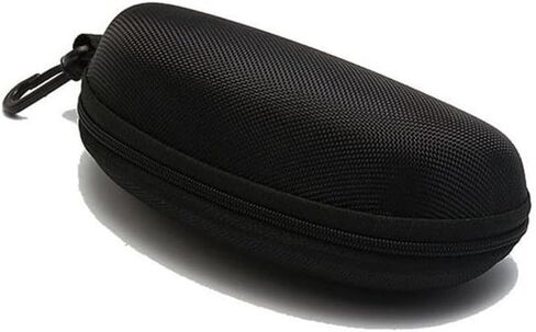 Portable Sunglasses Case, Black Oxford Fabric Protective Eyewear Storage Box with Carabiner Hook, Hard Shell Glasses Holder,2 per pack in Kuwait