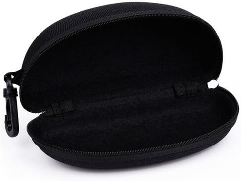 Portable Sunglasses Case, Black Oxford Fabric Protective Eyewear Storage Box with Carabiner Hook, Hard Shell Glasses Holder,2 per pack in Kuwait