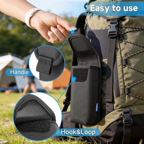 Xxerciz Tactical Molle Eyeglass Case, Soft Shell Sunglasses Storage Box Shockproof Portable Outdoor Carrying Organizer Eyeglass Pouch Bags with Carabiner in Kuwait