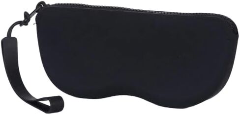 1pc Premium Smooth Silicone Medium Size Zipper Closure Eyeglass Case Fits Most Glasses for Men and Women in Saudi Arabia
