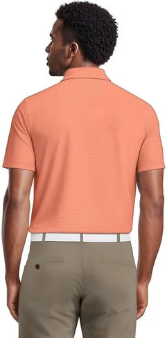 Callaway Opti-Dri Performance Golf Polos for Men, Mens Polo Shirts Short Sleeve with Moisture-Wicking Technology, Golf Tees - Coral X-Large in Kuwait