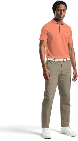 Callaway Opti-Dri Performance Golf Polos for Men, Mens Polo Shirts Short Sleeve with Moisture-Wicking Technology, Golf Tees - Coral X-Large in Kuwait